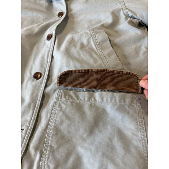 VTG LL Bean Jacket Womens XL Blue Canvas Chore Barn Coat Corduroy THINSULATE - Picture 12 of 12